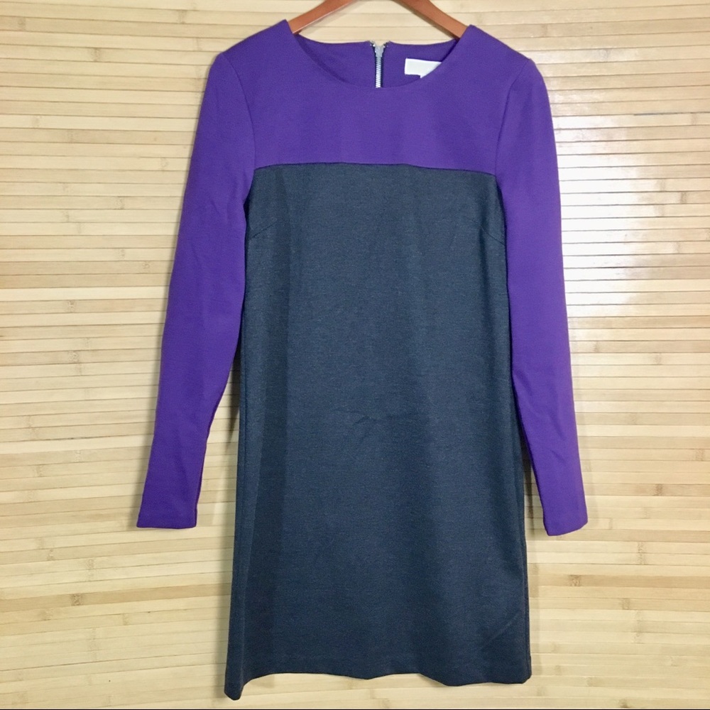 Michael Kors Long Sleeve Color Block Lavender Grey
